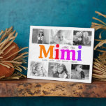 Liebe Sie Mimi farbenfroh kühl modern 6 Foto Colla Fotoplatte<br><div class="desc">"Liebe du Mimi." Sie liebt jede Minute mit ihren Enkelkindern. Ein spielerisches, skurriles, stilvolles visuelle mit bunten Regenbogenfarben, kühlem Typografie und handgeschriebener schwarzer Typografie überlagert ein weiches, hellrosa Herz und einen weißen Hintergrund. Fügen Sie 6 hochgeschätzte Fotos Ihrer Wahl hinzu und passen Sie die Namen und die Botschaft an, um...</div>