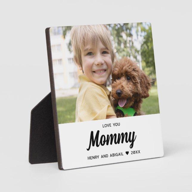 Liebe Sie Mommy Foto Familie Modernes Keepake Fotoplatte (Vorderseite)