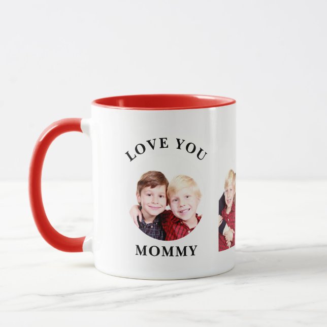 Liebe Sie Mommy Personalisiertes Foto für eine Fam Tasse (Links)