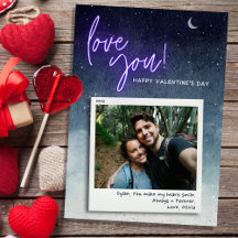 Liebe Sie Moon Stars Custom Foto Valentinstag