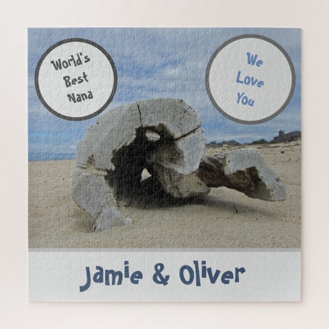 Liebe Sie Nana veraltetes Pacific Beach Driftwood (Vertikal)