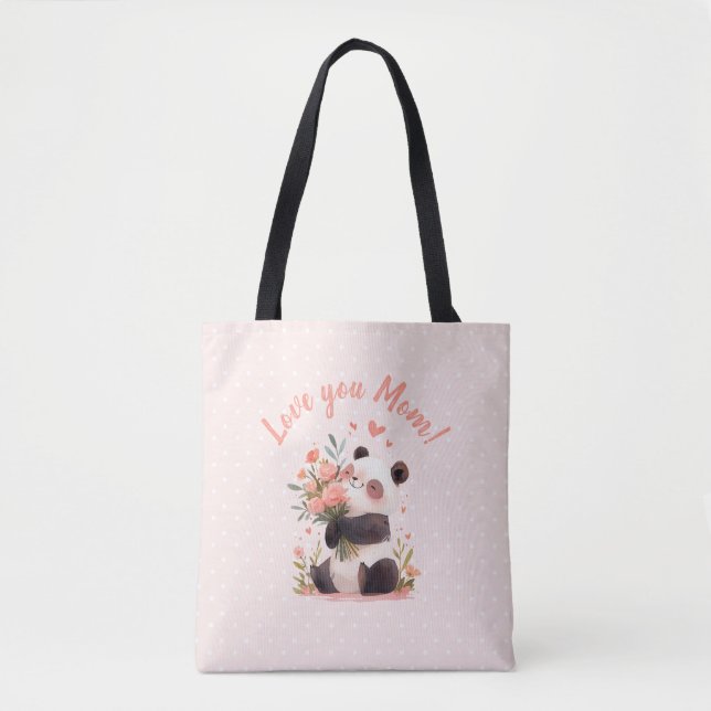 Liebe Sie Niedlich Panda Mütter Tagesgeschenk Tasche (Vorderseite)
