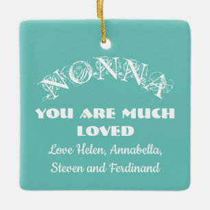 Liebe Sie Nonna Mama Mutter benutzerdefinierte Fam Keramikornament