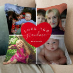 Liebe Sie Oma Custom 4 Foto Collage Niedliches Her Kissen<br><div class="desc">Liebe Sie Oma Custom 4 Foto Collage Niedliches Herz</div>