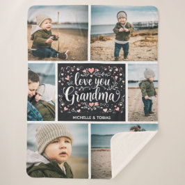 Liebe Sie Oma Custom 6 FotoCollage Sherpadecke