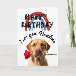 Liebe Sie Oma Custom Geburtstagskarte von Hund Karte