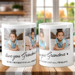 Liebe Sie Oma Custom Modern Simple 4 Foto Kaffeetasse<br><div class="desc">Mit unserer individuell gestaltbaren Collage Tasse für Fotos, ein herzliches und einzigartiges Geschenk, das perfekt für die besondere Oma in Ihrem Leben ist. Diese wunderschön gestaltete Tasse ermöglicht es Ihnen, 4 Ihrer Lieblings-Fotos zu präsentieren und eine moderne, elegante und schlichte Collage zu schaffen, die Wärme und Liebe ausstrahlt. Personalisiert mit...</div>