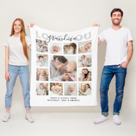 Liebe Sie Oma/Nana/Granny/Andere 13-Foto Fleecedecke