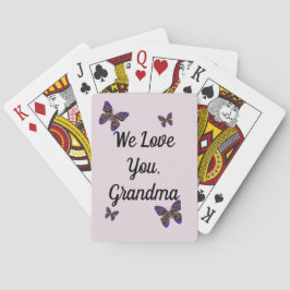 Liebe Sie Oma Schöne Schmetterlinge Spielkarten