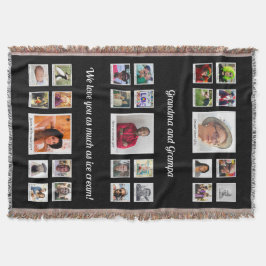 Liebe Sie Oma und Oma Familienfoto Collage Decke