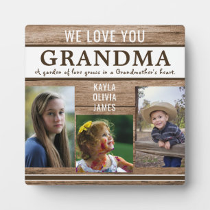 Liebe Sie Oma Zitat Rustikale Holzfotografie Colla Fotoplatte