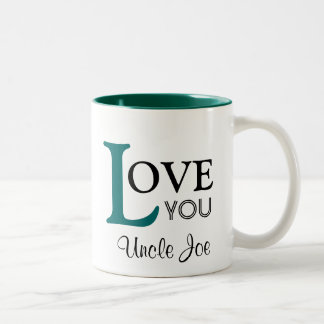 Liebe Sie Onkel individueller Name Zweifarbige Tasse