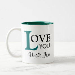 Liebe Sie Onkel individueller Name Zweifarbige Tasse