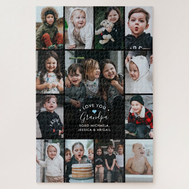 Liebe Sie Opa Foto Collage Nachricht 1,014 Stück (Vertikal)