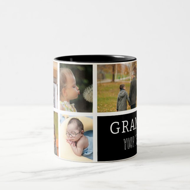Liebe Sie Opa | Fotomaterial & Text Zweifarbige Tasse (Mittel)