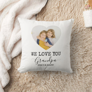 Liebe Sie Opa | Herzklopfen Personalisiertes Foto Kissen