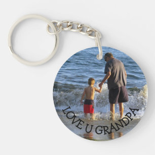 Liebe Sie Opa Personalisiertes Foto Schlüsselkett Schlüsselanhänger