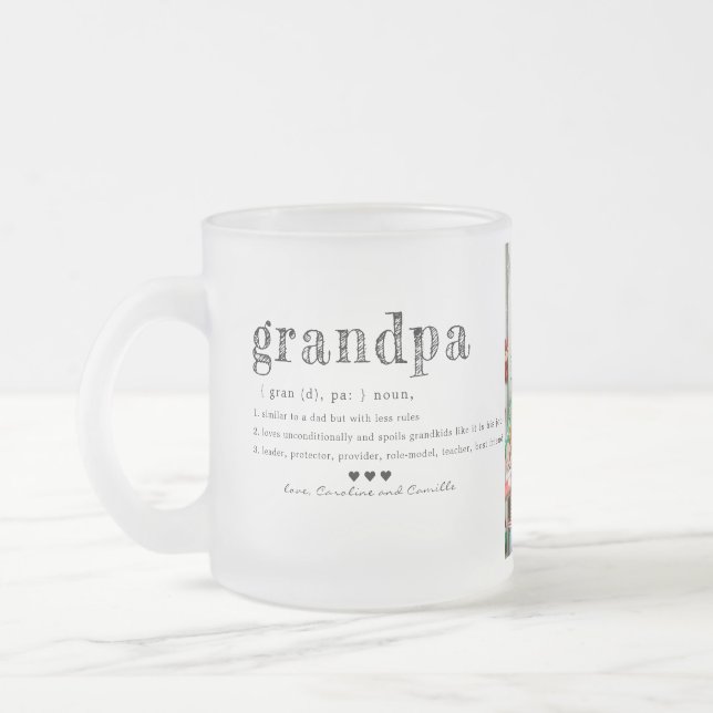 Liebe Sie Opa Tasse |Zwei handgeschriebene Fotos (Links)