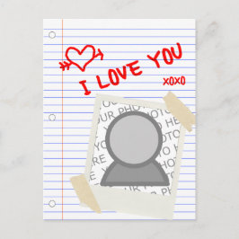 Liebe Sie Papier Postkarte