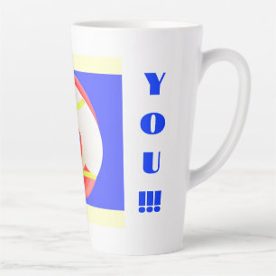 Liebe Sie Royal Blue mit Worten Milchtasse