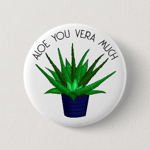 Liebe Sie sehr   Funny Pflanze Puff Button