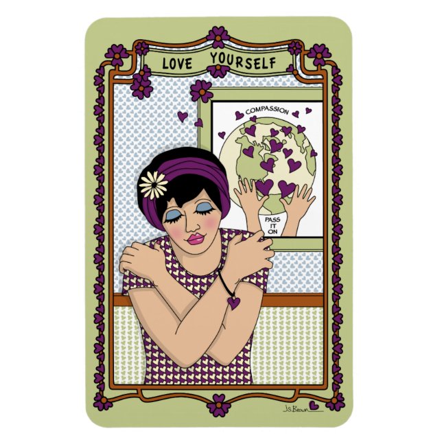 Liebe Sie selbst_A_4x6 Kühlschrank Magnet (Vertikal)