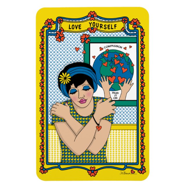 Liebe Sie selbst_B_4x6 Kühlschrank Magnet (Vertikal)