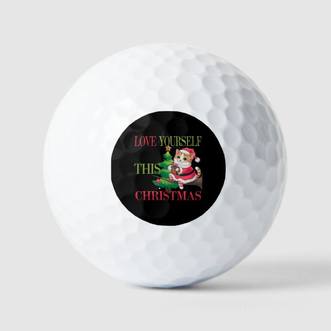 Liebe Sie selbst Diese Weihnachtsfeier Golfball (Vorderseite)