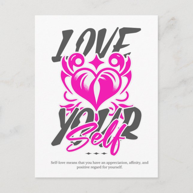 Liebe Sie selbst Postkarte (Vorderseite)