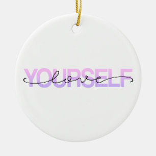 Liebe Sie selbst Valentine Calligraphie Ornament