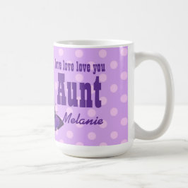Liebe Sie TANTE lila Schmetterling V01H Kaffeetasse