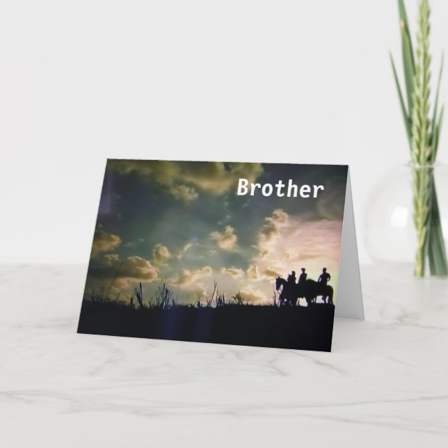 LIEBE SIE UND GLÜCKLICHER GEBURTSTAG ***BRUDER*** KARTE (Vorderseite)