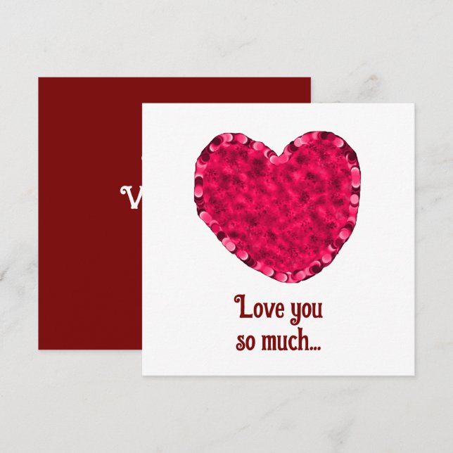 Liebe Sie Valentine Feiertagskarte (Vorne/Hinten)