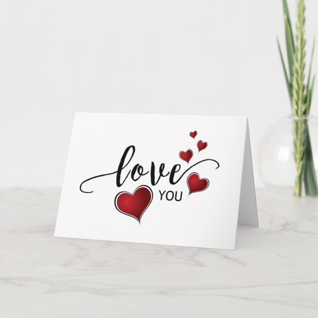 Liebe Sie Valentine Feiertagskarte (Vorderseite)