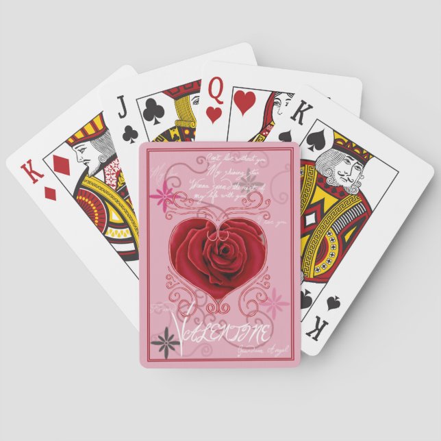 Liebe Sie Valentine ~für sie~ 52 Kartenspiel Spielkarten (Rückseite)