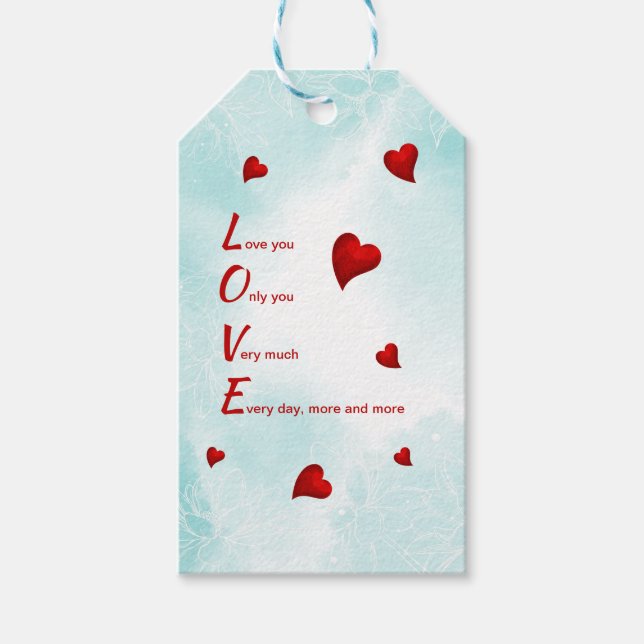 Liebe Sie, Valentine Geschenkanhänger (Vorderseite)