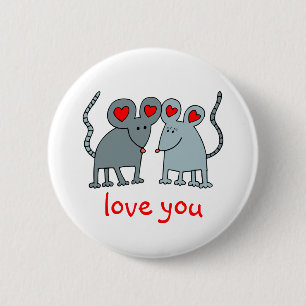 Liebe Sie Valentine Mäuse Button