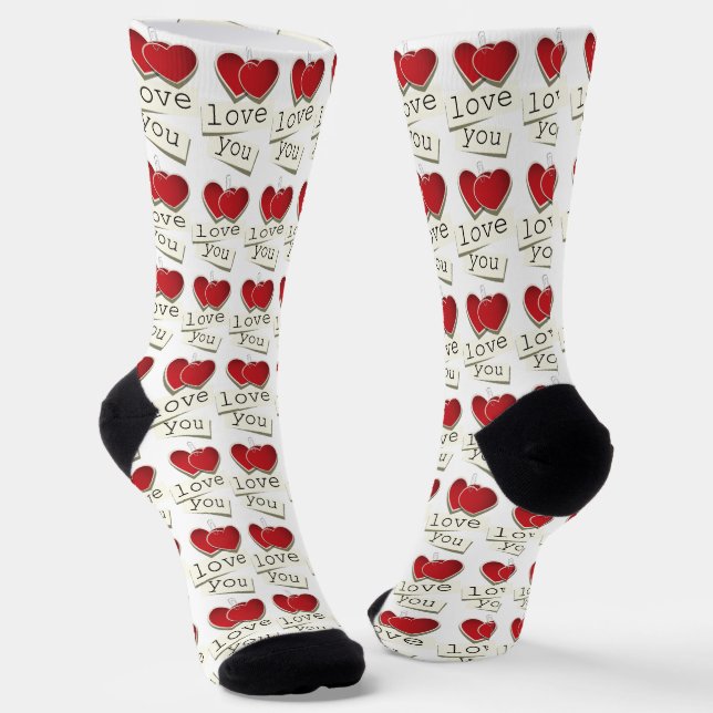 Liebe Sie Valentine Socken (Gewinkelt)
