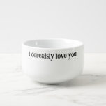 Liebe Sie Valentines Frühstückszerealien Schüssel Große Suppentasse<br><div class="desc">Ideal für den Frühstücks- oder Brunch-Liebhaber! Diese bezaubernde Müslischüssel macht einen großen Valentiner oder Jubiläumsgeschenk.</div>