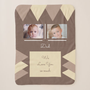 Liebe Sie Vater braune und cremefarbene Fotos Sherpadecke