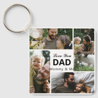 Liebe Sie Vater Foto Collage Familiengeschenk Schlüsselanhänger
