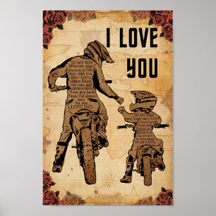Liebe Sie Vater Motorrad-Poster Poster