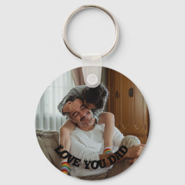 Liebe Sie Vater Persönliches Foto Schlüsselanhänger