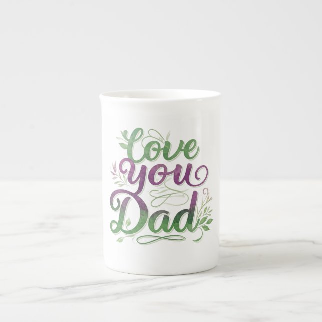 Liebe Sie, Vater" Spezialität Knochen China Tasse (Vorderseite)
