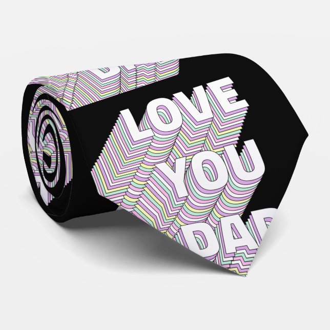 Liebe Sie Vater Typografie Vatertag Krawatte (Gerollt)