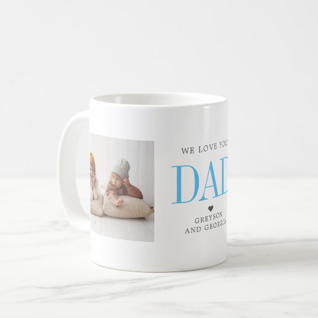 Liebe Sie Vater | Zwei FotoCollage Kaffeetasse (Vorderseite Links)