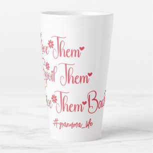 Liebe sie, verwöhne sie, gib sie Oma zurück Lustig Milchtasse