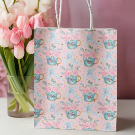 Liebe Sie viel Mummy baby pink & blue theme Mittlere Geschenktüte