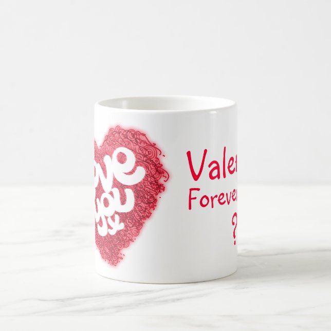 "Liebe Sie x" Valentinrosa Tasse (Mittel)