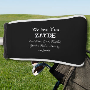 Liebe Sie ZAYDE Jüdische Großmutter Geschenk Famil Golf Headcover